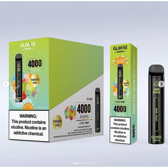 Glamee Nova Tobacco Free Nicotine Disposable 4000 puffs (Box of 10)