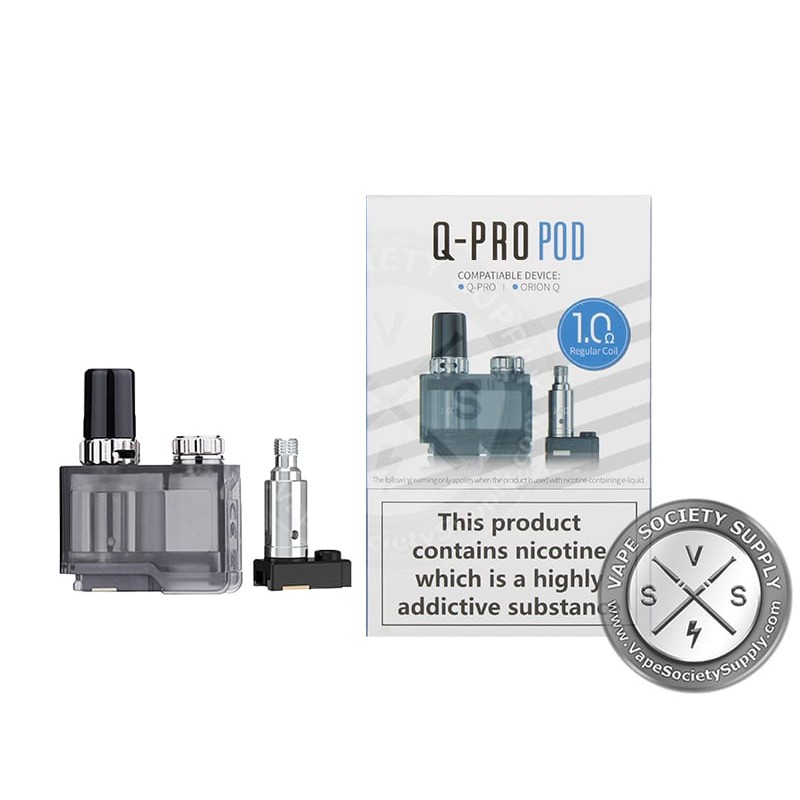 Orion Q Pro Replacement Pods by Lost Vape (Empty Pod - 1 Pcs) + (1.0 ohm coils - 2pcs) Orion Q Pro Replacement Pods by Lost Vape (Empty Pod - 1 Pcs) + (1.0 ohm coils - 2pcs)