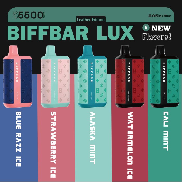 BiffBar Lux Disposable 5500 puffs [Leather Edition] (Box of 10)