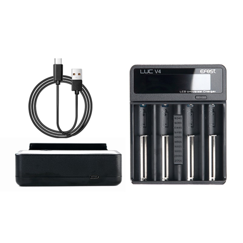 LUC V4 LCD Screen Type-C USB Charger by Efest LUC V4 LCD Screen Type-C USB Charger by Efest