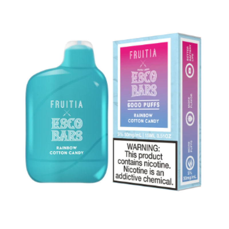 Fruitia X Esco Bar Disposable 6000 puff (Box of 10) Fruitia X Esco Bar Disposable 6000 puff (Box of 10)