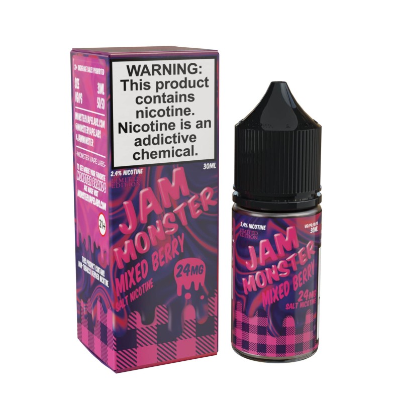 Jam Monster Tobacco Free Nicotine Salt E-Liquid by Monster Vape Labs Jam Monster Tobacco Free Nicotine Salt E-Liquid by Monster Vape Labs