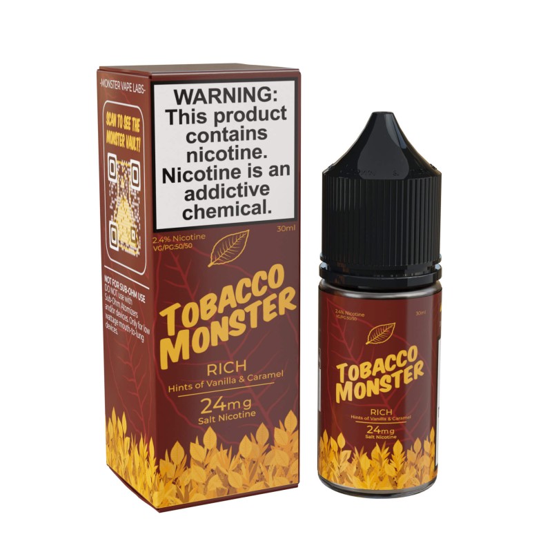 Tobacco Monster Tobacco-Free Nicotine Salt E-Liquid by Monster Vape Labs (30 ml)
