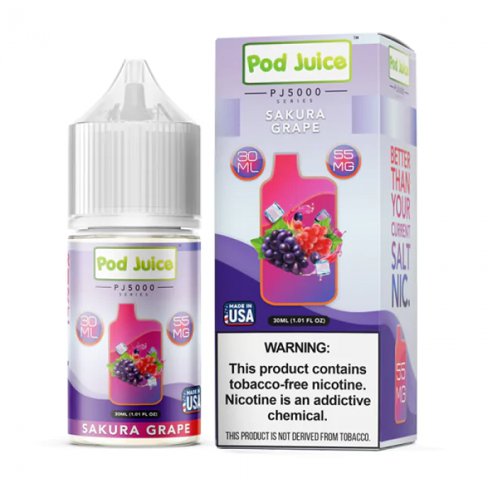 Pod Juice PJ5000 Series Tobacco Free Nicotine Salt E-Liquid (30 mL)