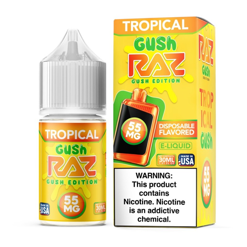 Raz x Pod Juice Gush Edition Tobacco-Free Nicotine Salt E-Liquid (30 mL) Raz x Pod Juice Gush Edition Tobacco-Free Nicotine Salt E-Liquid (30 mL)
