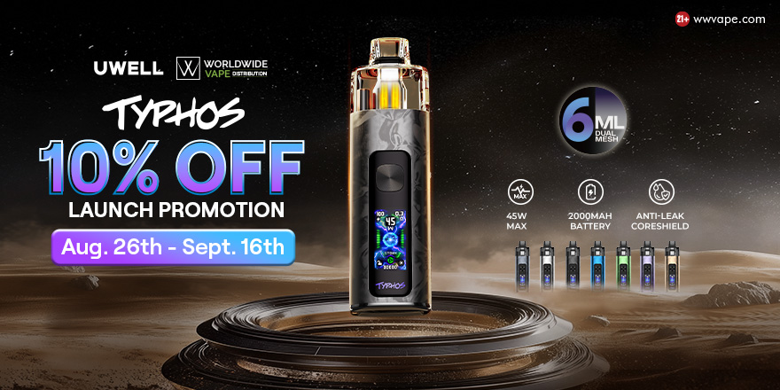 Typhos Launch Promotion 10% Off August 26 - Sept 16