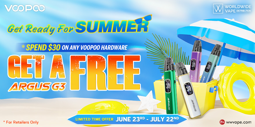 Voopoo Buy $30, Get Argus 3 Kit Free - May 14 - May 31