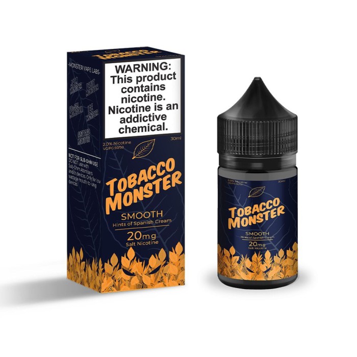 Tobacco Monster Tobacco Free Nicotine Salt E-Liquid Tobacco Monster Tobacco Free Nicotine Salt E-Liquid