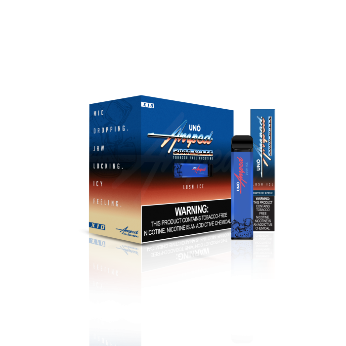 Uno Amped Tobacco Free Nicotine Disposable (Box of 10) Uno Amped Tobacco Free Nicotine Disposable (Box of 10)