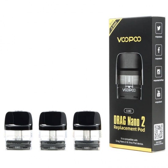 Drag Nano 2 Replacement Pod (Vinci Series V2) by Voopoo 