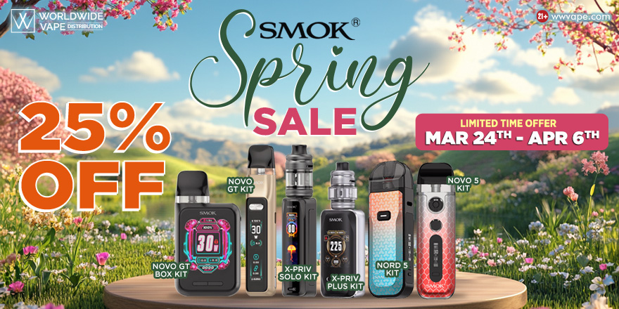 Smok Spring Sale 25% Off March 24th - April 6th