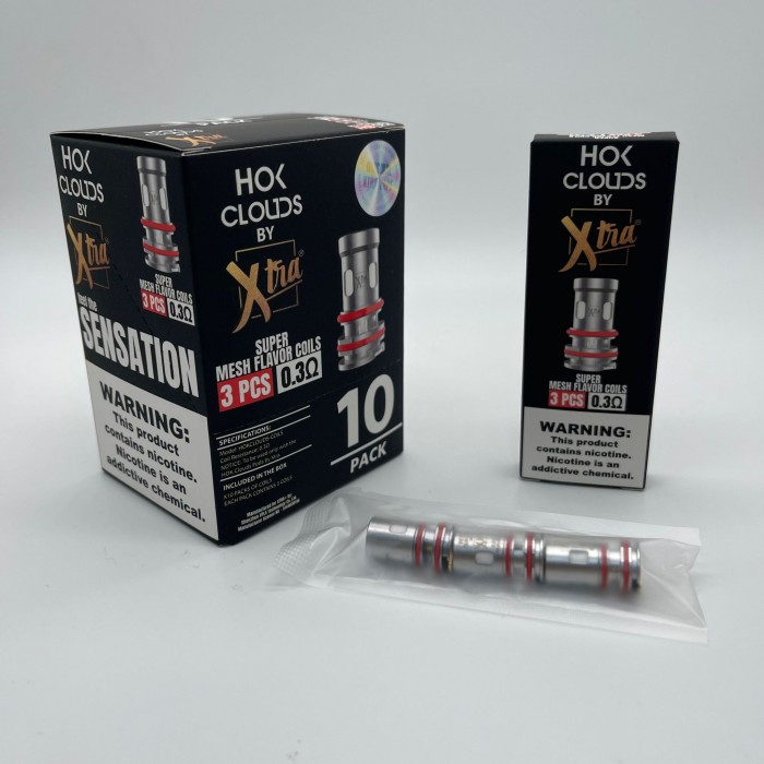 HOKCLOUDS Super Mesh Flavor Replacement Coils (3-PK) by Xtra Vape