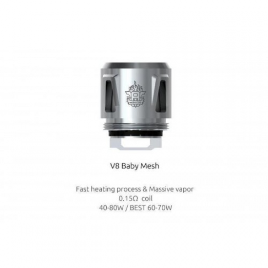 TFV8 Baby Mesh Replacement Coils by Smok  (5-Pcs Per Pack)