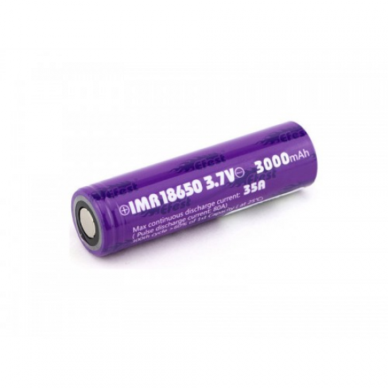IMR 18650 3000mah Battery by Efest  Flat Top