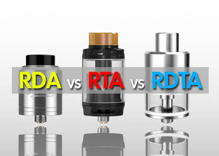 RDA vs RTA vs RDTA: Understanding Vaping Atomizer Categories